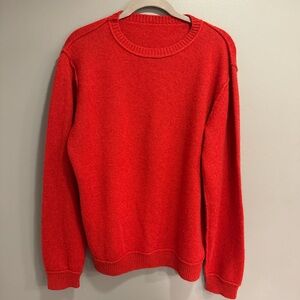 The Elder Statesman Vibrant Red Crewneck Sweater